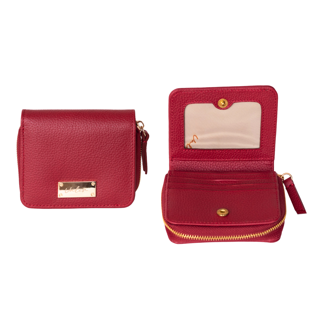 Billetera Monedero Cuero Zip